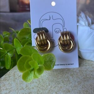 Gold Tone Statement KNOTTED EARRINGS